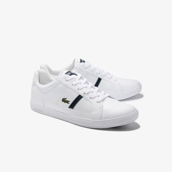 Lacoste Europa Leather Sneakers Pánské - Tenisky Bílé | CZ-iAw1c3